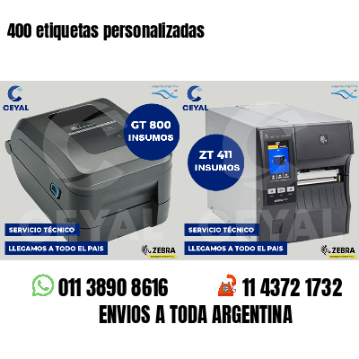 400 etiquetas personalizadas