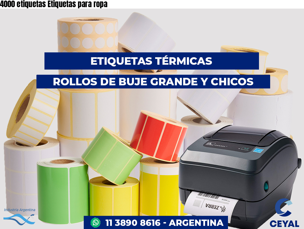 4000 etiquetas Etiquetas para ropa