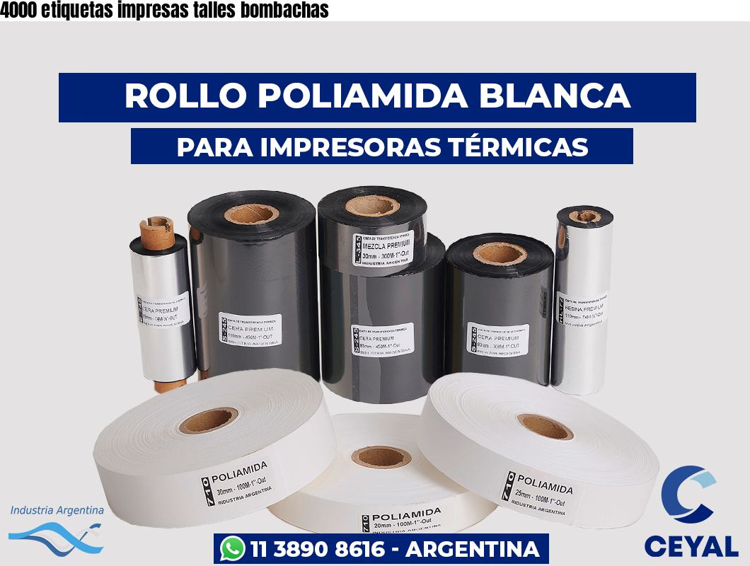 4000 etiquetas impresas talles bombachas