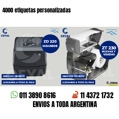 4000 etiquetas personalizadas