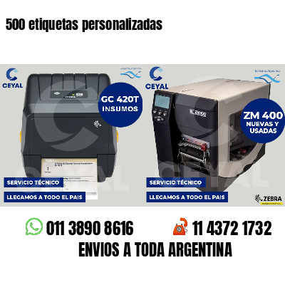 500 etiquetas personalizadas