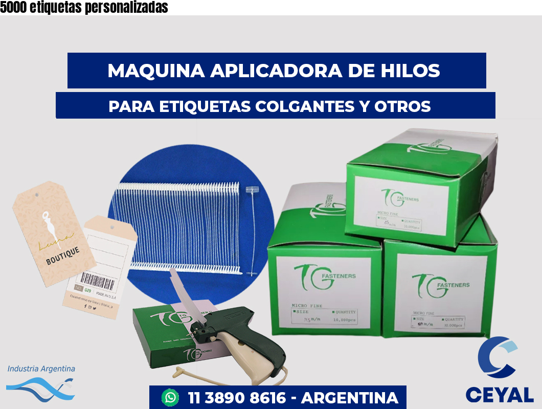 5000 etiquetas personalizadas