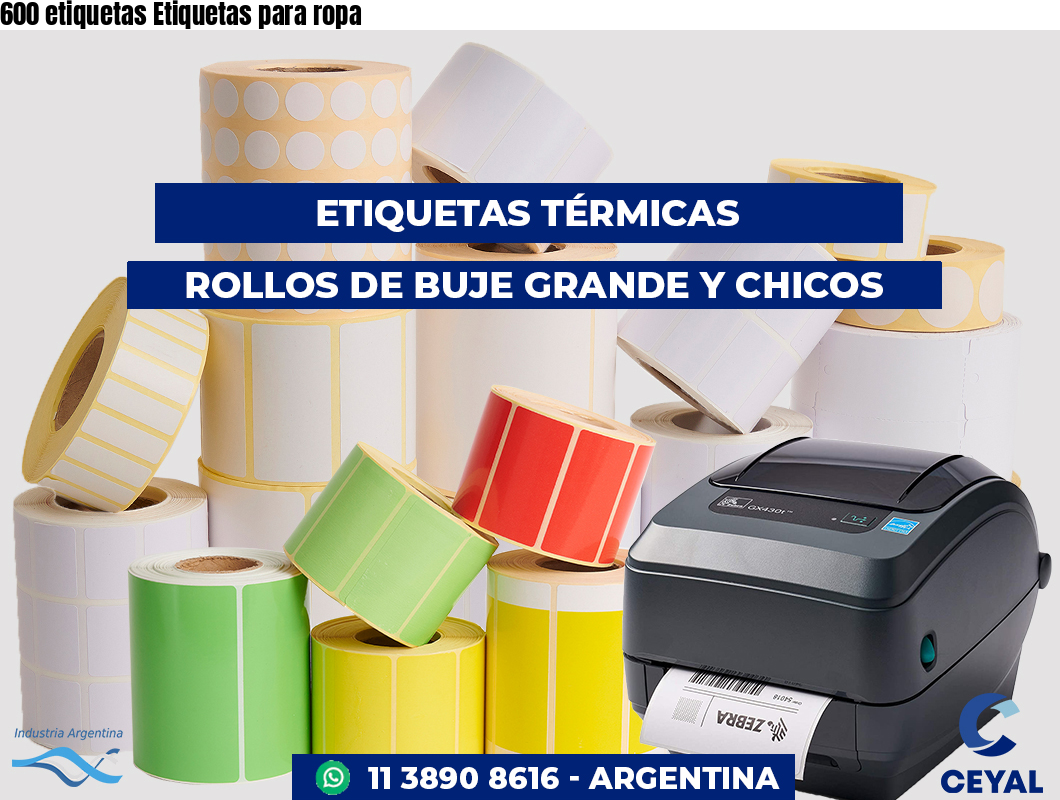 600 etiquetas Etiquetas para ropa