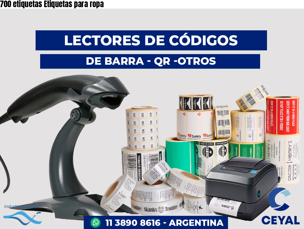 700 etiquetas Etiquetas para ropa