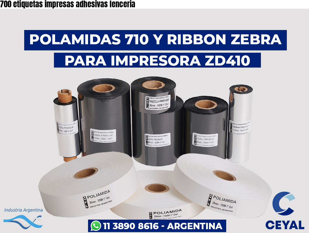 700 etiquetas impresas adhesivas lenceria