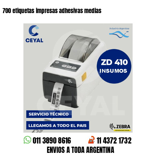 700 etiquetas impresas adhesivas medias