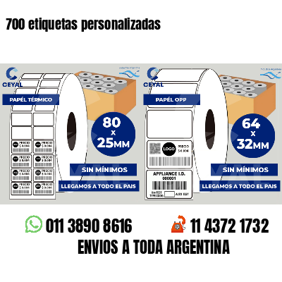 700 etiquetas personalizadas