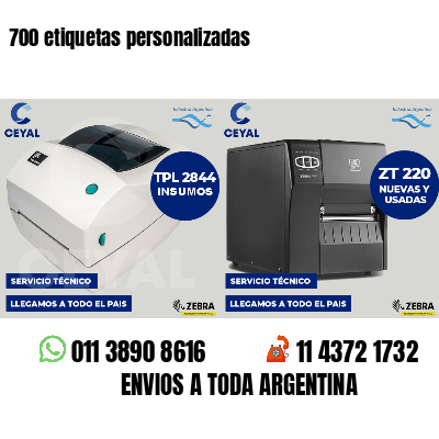 700 etiquetas personalizadas