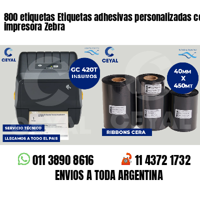 800 etiquetas Etiquetas adhesivas personalizadas con impresora Zebra