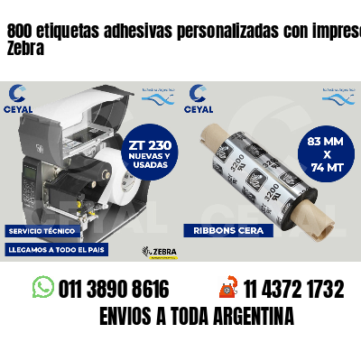 800 etiquetas adhesivas personalizadas con impresora Zebra
