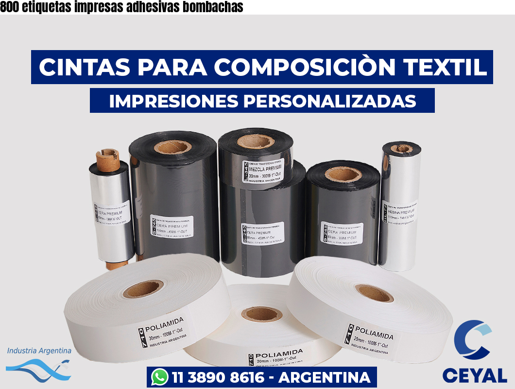 800 etiquetas impresas adhesivas bombachas
