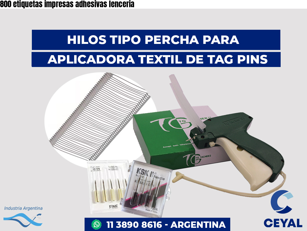 800 etiquetas impresas adhesivas lenceria