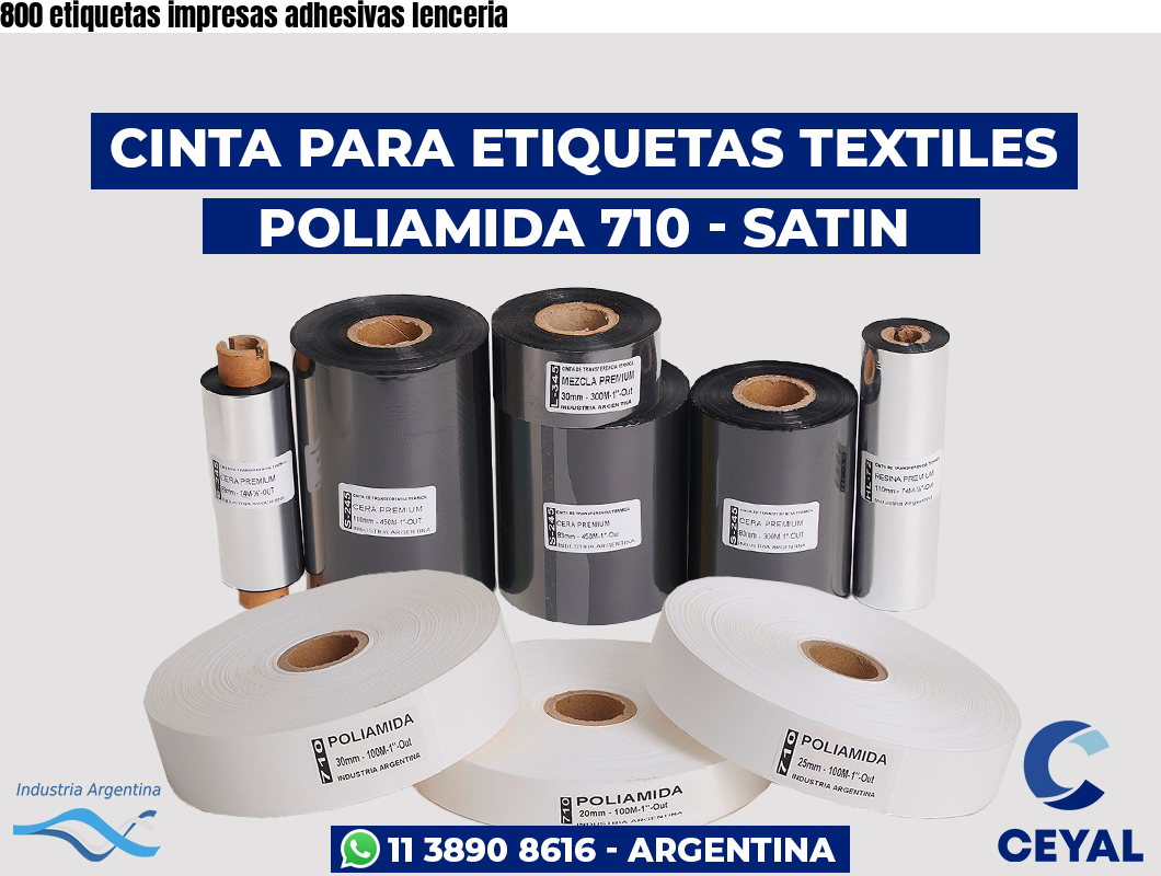 800 etiquetas impresas adhesivas lenceria