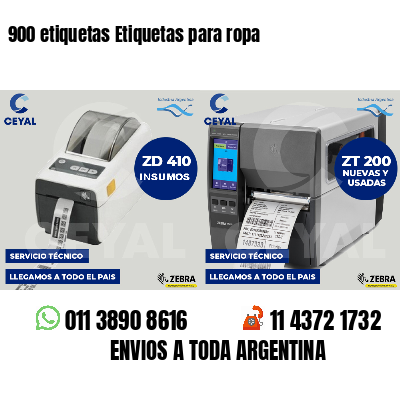 900 etiquetas Etiquetas para ropa