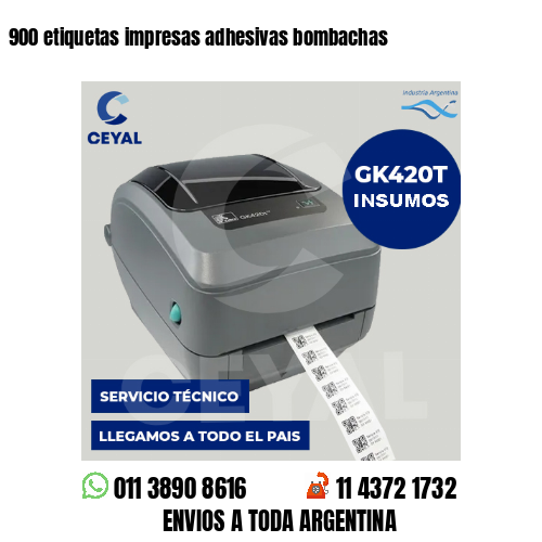 900 etiquetas impresas adhesivas bombachas