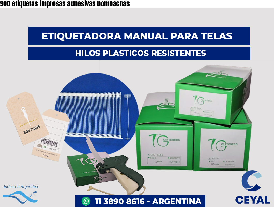 900 etiquetas impresas adhesivas bombachas