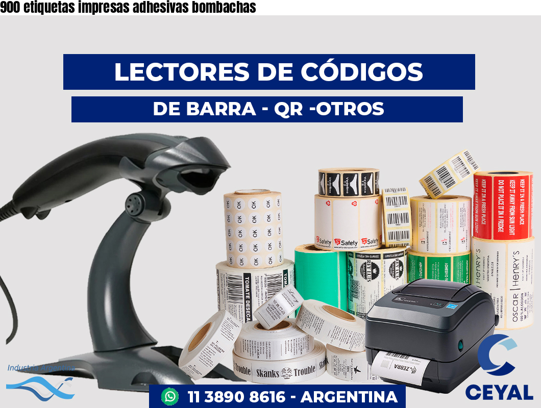 900 etiquetas impresas adhesivas bombachas