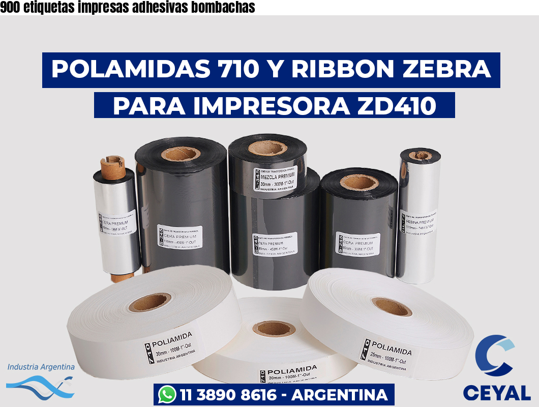 900 etiquetas impresas adhesivas bombachas