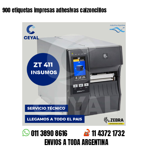 900 etiquetas impresas adhesivas calzoncillos