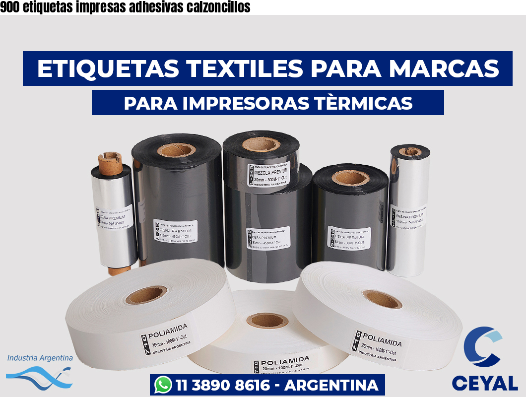 900 etiquetas impresas adhesivas calzoncillos