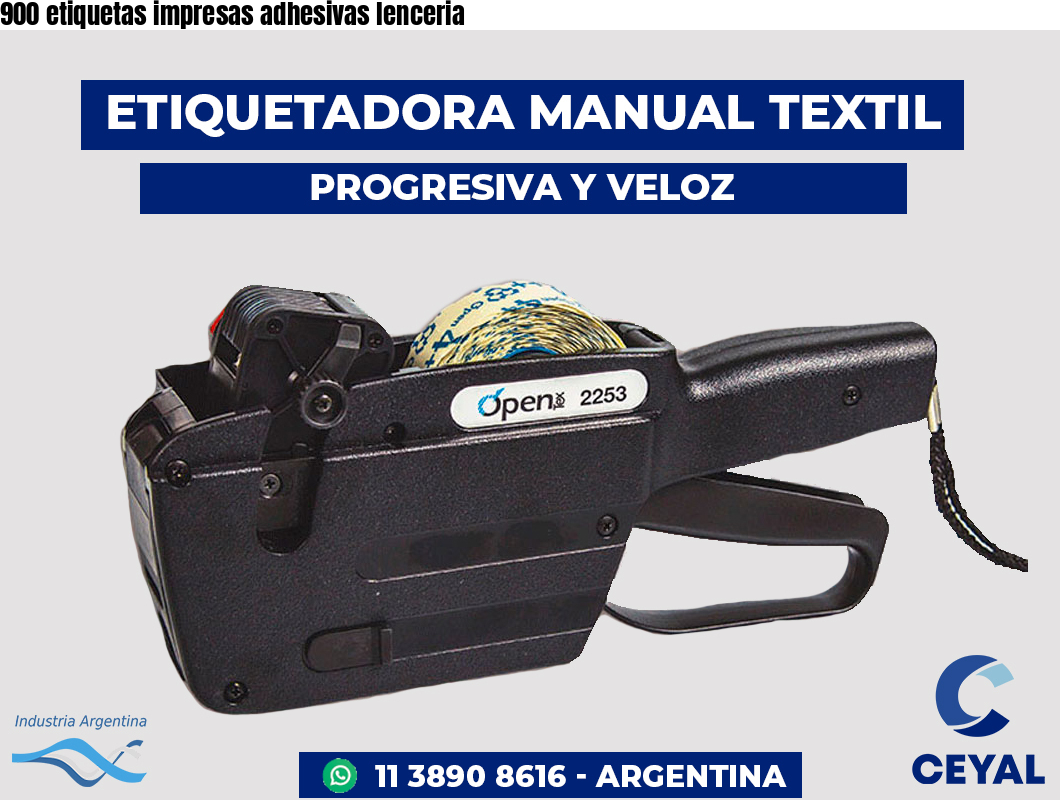 900 etiquetas impresas adhesivas lenceria