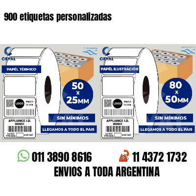 900 etiquetas personalizadas
