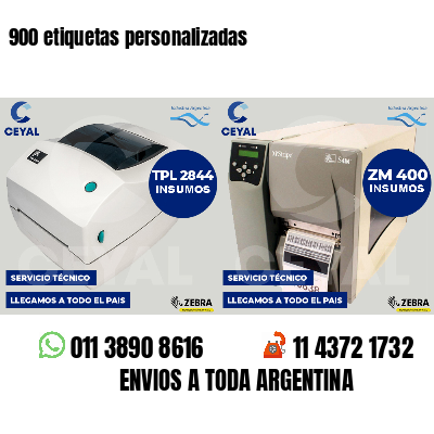 900 etiquetas personalizadas