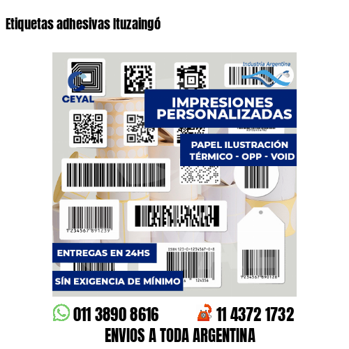 Etiquetas adhesivas Ituzaingó