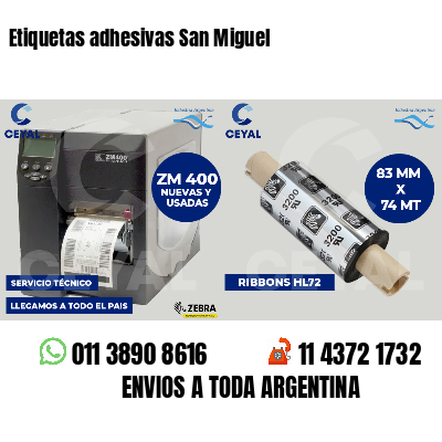 Etiquetas adhesivas San Miguel