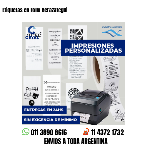 Etiquetas en rollo Berazategui
