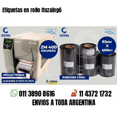 Etiquetas en rollo Ituzaingó