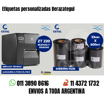 Etiquetas personalizadas Berazategui