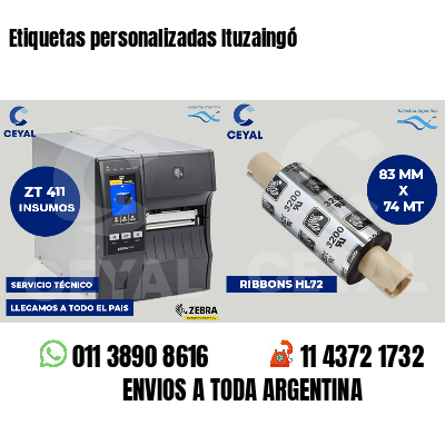 Etiquetas personalizadas Ituzaingó