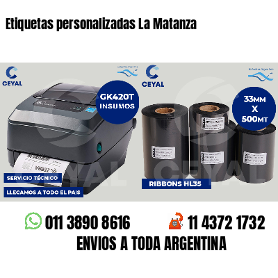 Etiquetas personalizadas La Matanza