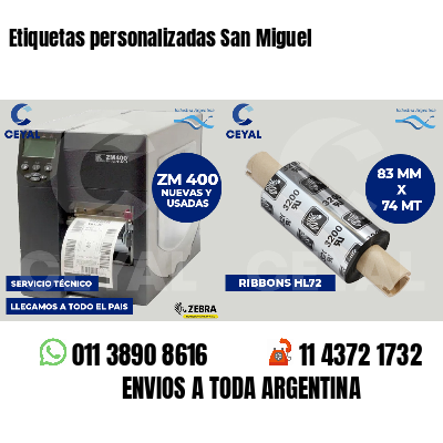 Etiquetas personalizadas San Miguel