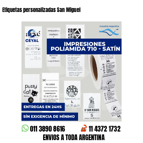 Etiquetas personalizadas San Miguel