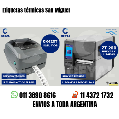 Etiquetas térmicas San Miguel
