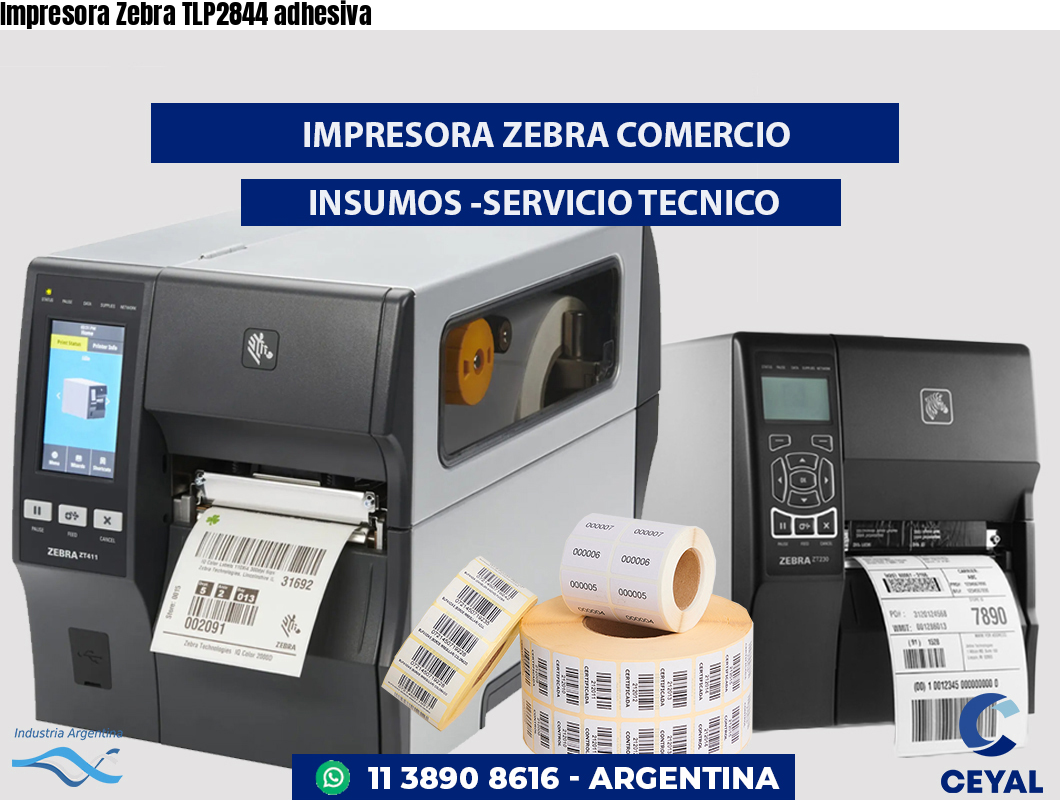 Impresora Zebra TLP2844 adhesiva