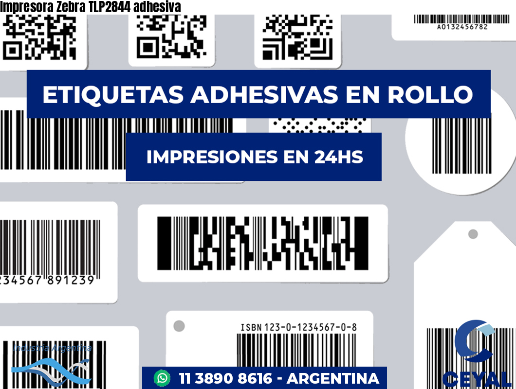 Impresora Zebra TLP2844 adhesiva