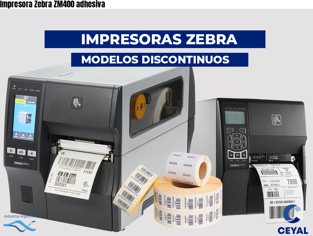 Impresora Zebra ZM400 adhesiva