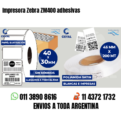 Impresora Zebra ZM400 adhesivas