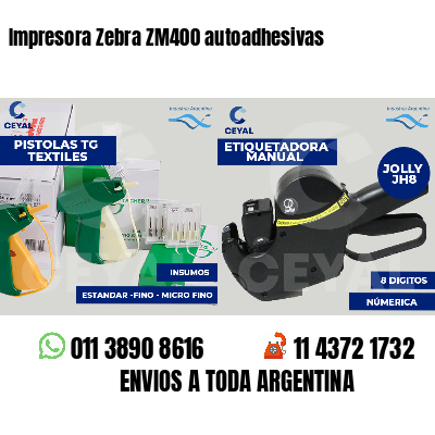 Impresora Zebra ZM400 autoadhesivas