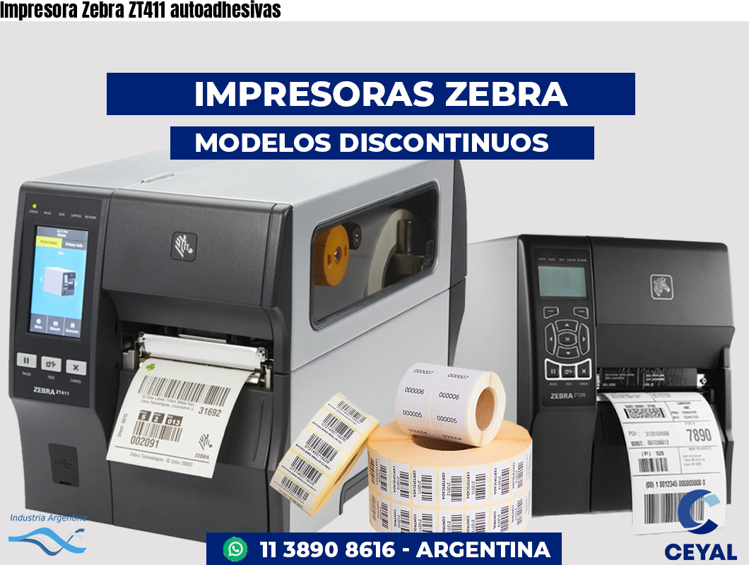 Impresora Zebra ZT411 autoadhesivas