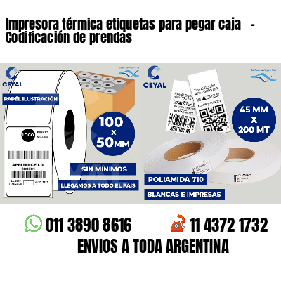 Impresora térmica etiquetas para pegar caja   - Codificación de prendas