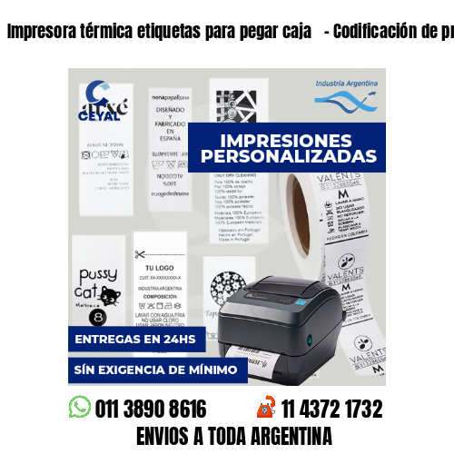 Impresora térmica etiquetas para pegar caja   - Codificación de prendas