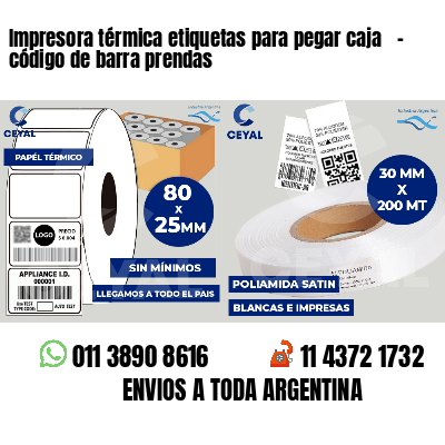 Impresora térmica etiquetas para pegar caja   - código de barra prendas
