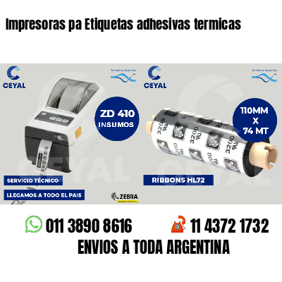 Impresoras pa Etiquetas adhesivas termicas