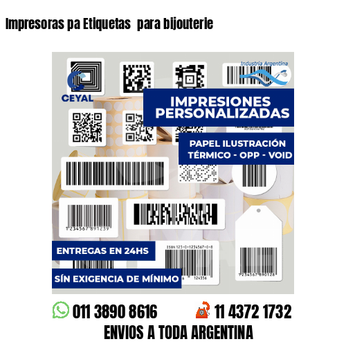 Impresoras pa Etiquetas para bijouterie