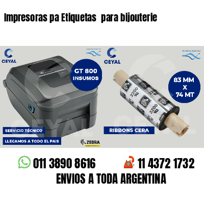 Impresoras pa Etiquetas  para bijouterie