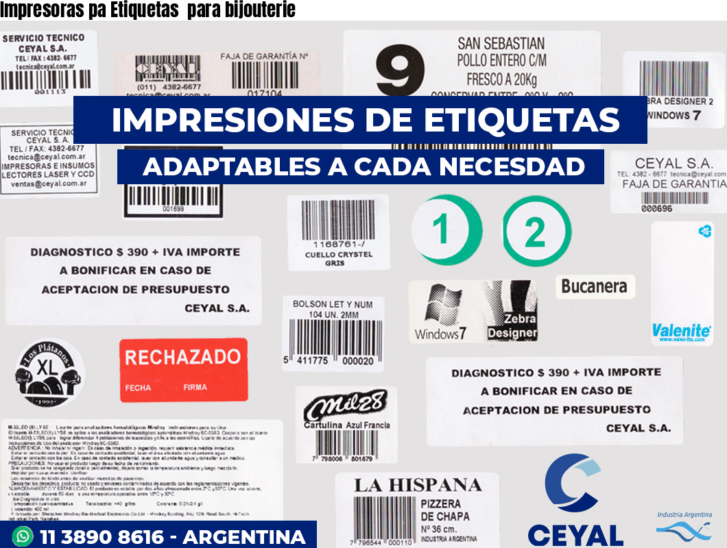Impresoras pa Etiquetas  para bijouterie